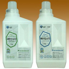 버블윅 베이킹소다 과탄산소다 1kg 용기 각1개씩 총2개, 2개, 2kg