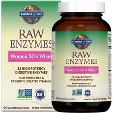 Garden of Life 女性Raw酵素素食膠囊(50歲&50歲以上女性適用), 90顆, 1罐