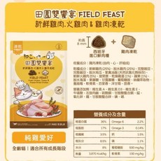 Neko 吶一口 無穀飼料 田園雙饗 鮮雞肉 火雞肉 雞肉凍乾, 150g, 1個, 雞肉+火雞