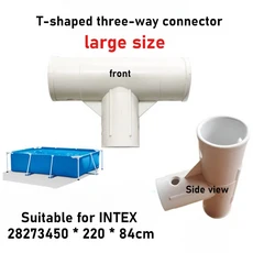 1pc 5.5cm 풍선 수영장 브래킷 핀 2.2-4.5m 3 웨이 T 자형 어댑터 야외 수영장 교체 예비 부품, 02 B-L