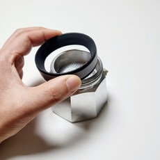 티어원 도징링 모카포트 도징툴 3D 도징링, 1개, (모카 익스프레스3컵 호환) 3D도징링 (밴드 추가)