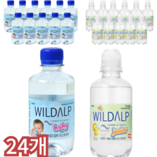 [쿨앤드몰] 와일드알프 2종혼합 베이비워터+주니어워터 각 12개씩 24개, 250ml