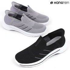 행텐 남성용 가벼운 경량 니트 슬립온 끈없는 메쉬 운동화 워킹화