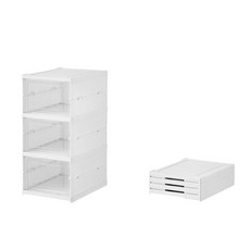 tinduo 현관용 투명 신발 수납 보관함 다층 접이식 신발 선반 신발장정리대, 1개