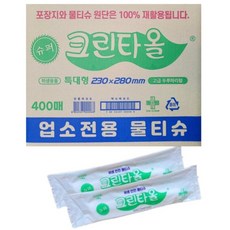 크린타올 슈퍼 물티슈 낱개포장형, 400개입, 1개