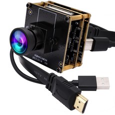 ELP 4K HDMI USB PC UVC USB2.0 2X H.264 8mp CCTV USB 카메라 광각 컴퓨터 모니터 용 동시 출력 미니, 120도 왜곡 없는 렌즈