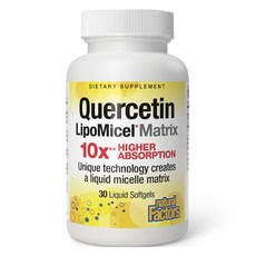 natural Factors 槲皮素脂質微胞基質 10倍高吸收液態軟膠囊, 30錠, 1個