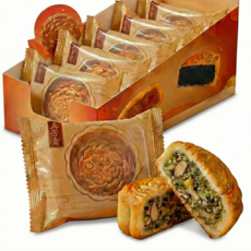 100년 전통 브랜드 디저트 중국 오인월병 개별포장, 50g, 6개