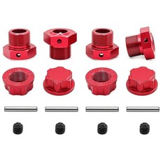 24mm 휠 육각 먼지 방지 캡 휠 너트 알루미늄 ARA310928 ARA310929 Arrma 1/5 Kraton 8S 아웃캐스트 8S 업그레이드 부품 (레드), 24mm 휠 육각 먼지 방지 캡 휠 너트 알루미늄 AR