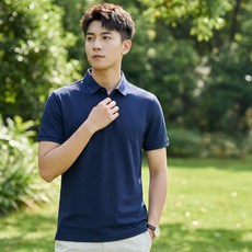 夏季男款POLO衫 涼感透氣吸濕排汗速乾輕薄翻領運動休閒商務短袖上衣 夏季polo短袖男 polo衫男大尺碼休閒商務修身通勤polo衫冰絲涼感透氣吸濕排汗速乾輕薄翻領運動polo短袖上衣