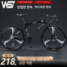 그래블 자전거 브레이크 장착 가변속도 경량 로드 싸이클, 24단 3날 올블랙, 기본 모델명/품번