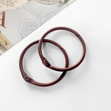 (4p) 4.5cm 금속 컬러 왕고리 간편 빅사이즈 링고리 오링고리 키링고리 (13색상), 4개, 브라운