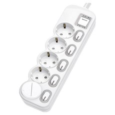 에코파워탭 개별 절전 과부하차단 멀티탭 5구 EPM-L305SS + 안전커버 랜덤발송, 3m, 화이트 + 랜덤 발송, 1개