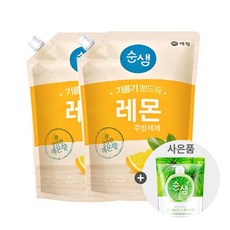 애경 순샘 레몬 주방세제 1L리필 2개+피톤치드 200ml, 1개
