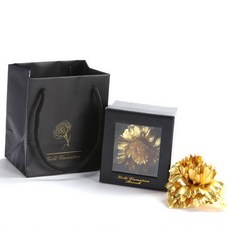 쇼핑백+용돈봉투 증정 골드 카네이션 금카네이션 브로치 브러치 어버이날 꽃선물 스승의날 생일 부모님 선물, 02.카네이션 브로치, 1개