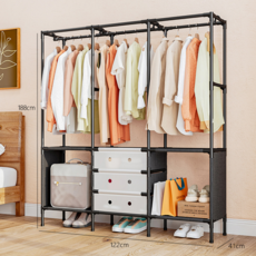 다용도 옷걸이 수납선반 행거 옷장형 신발정리대 가방보관 선반 옷정리 드레스룸 공간활용 인테리어 가구, 단일형