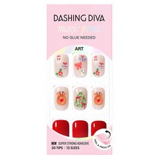 데싱디바 매직프레스 네일팁 레귤러 라운드, 1개, 메리 버블