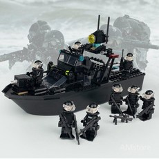 경찰보트 블록 조립 31종 모음 군인 해병 순찰정 배 고무보트 밀리터리, 28 고급순찰선+패키지C