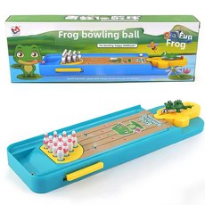 개구리 볼링 미니 보드게임, 혼합색상, 1개