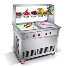 철판 아이스크림 제조기 터키 젤라또 슬러시 기계 얼음 전기 행사 야시장 요거트 싱글 라운드 팬(1500W), 2. 싱글 쿠커(1500W)