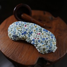 자연아이 눈찜질팩 국산곡물안대 온열안대 (흰바탕꽃무늬 결명자일반형), 1개