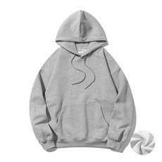 wooilsin+ 素色刷毛連帽長袖上衣