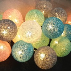 LED 건전지+USB타입 코튼볼 20구 3m 로맨틱 54491EA 1(EA), 색상, 1개