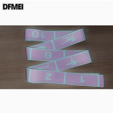 DFMEI 瑜伽彈力帶健身女阻力帶拉力繩伸展拉伸帶數字分段開肩背部拉筋帶, 1個, 分段式數字帶【紫綠8格】