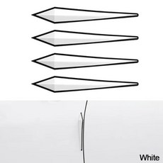 자동차 도어 후방 미러 충돌 방지 스트립 범퍼 긁힘 보호 스티커 외장용, 3. 4x white