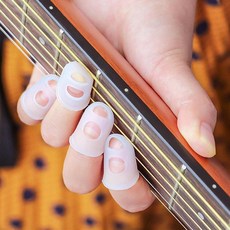 통기성좋은 실리콘 골무 화이트 악기연주 바느질 손가락보호고무장갑 골무고무장갑 손가락장갑 손가락고무장갑, M, 1개