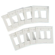 10피스 화이트 135mm 필름 슬라이드 홀더 플라스틱 텍스처 반전 필름 홀더 슬라이드 프레임 클리어 프로젝션과 완벽하게 호환됩니다, 10개, 13AC1204380_WYL, 그림과 같이