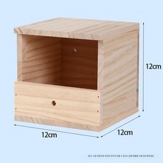 야외 새집 새둥지 걸이형 키우기 인테리어 새장 앵무새집, 1개, 심플 원목 새 둥지