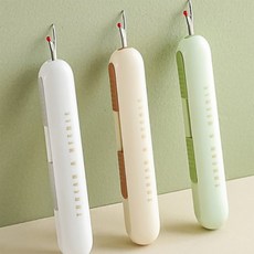 1+1 2IN1 바느질 도구 실꿰기 실밥 제거기 휴대용, 1세트, 화이트+베이지