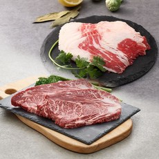 [작심밀도]농협안심한우 1++ 등심200g + 차돌박이200g / 냉장, 없음