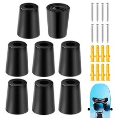 Lasuroa 8피스 수직 스키 행거 벽 마운트 홀더 랙 나사 확장 앵커 포함 스노보드를 안전하게 보관하고 전시할 수 있는 스노보드 보관 (블랙) 180401, Lasuroa 8피스 수직 스키 행거, 스키 벽 마운트