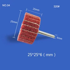 6mm 생크 샌딩 휠 직경 25-70mm 나일론 섬유 연마 버핑 180 #240 #, 03 1pcs, 07 NO.04 Red