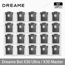 Dreame X30 Ultra / X30 마스터 진공 청소기 교체 액세서리 메인 사이드 브러시 HEPA 필터 천 먼지 봉투, 01 20 Dust Bags, 1개