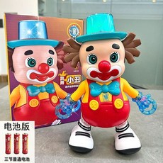 兒童玩具 跳舞小醜 卡通小醜 電動跳舞 雜技小醜 聲光音樂 左右搖擺 炫彩燈光 寶寶專註力 益智早敎, 炫彩跳舞動感小丑【標配+電池】, 1個