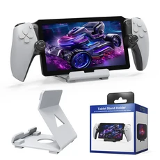 미끄럼 방지 실리콘 패드가있는 데스크탑 스탠드 홀더 태블릿 PS5 포털 스팀 ROG 스위치 지지대, 01 CHINA, 02 White, 1개