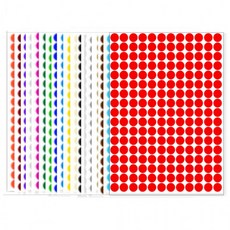 4080pcs 20색상 20장세트 10mm 원형 스티커, 20색상(S589) 4080개입, 1세트