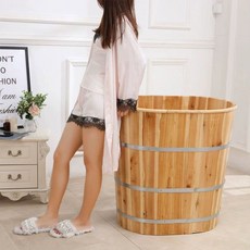 좌식사우나 원목 욕조 목욕탕 목욕통 핀란드식 홈사우나 사우나 간이 반신욕기 펜션 한증막 히노끼탕 찜질방 좌식, 1개, 내추럴우드 100Lx60Wx80 A