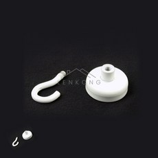 사렌콩 원형자석옷걸이 25mm 백색 모자걸이 벽옷걸이 벽걸이옷걸이