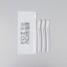 【無品牌】套裝修眉刀女士專用微距安全刮眉刀美妝工具剃眉刀修眉剪, 1個, CPE拉鍊袋-短款111#透明3支裝:無規格