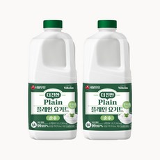 서울우유 더진한 플레인 요거트 순수 1800ml 2입팩, 1.8L, 2개
