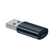 Baseus倍思 精巧Type-C母轉USB公 USB3.1轉換頭 iPhone12轉接頭 Type-c充電器轉接頭, 1個, 藍色
