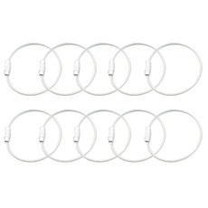 칼라와이어링 키링 열쇠고리, 10개, 화이트