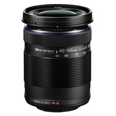 OM SYSTEM 올림푸스 M.Zuiko 디지털 40-150mm F4.0-5.6 R 블랙 마이크로 포서드 시스템 카메라용 3.75x 줌 렌즈 휴대용 디자인_148980, Black_148980