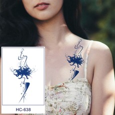 大邱紋身 果膠紋身貼紙 T36, 1個, HC-638(彼岸花)