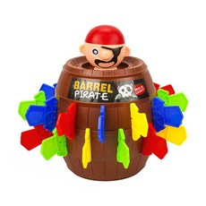 888玩具 瘋狂海盜桶(加大版劍) 多人桌遊運氣遊戲 整人玩具 聚會玩具 插劍桶, 1個, 瘋狂海盜桶