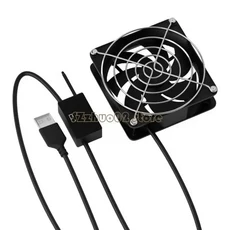 8cm USB 온도 제어 냉각 팬 라우터 및 게임 콘솔용 3가지 속도로 효율적인 자동 온도 제어, 01   Mainland, 01 Starting over 30C